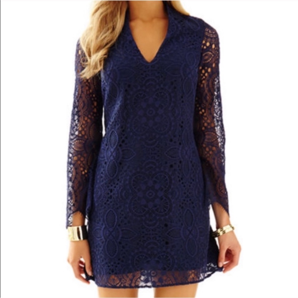 Lilly Pulitzer Blue Lace Felicity Dress
